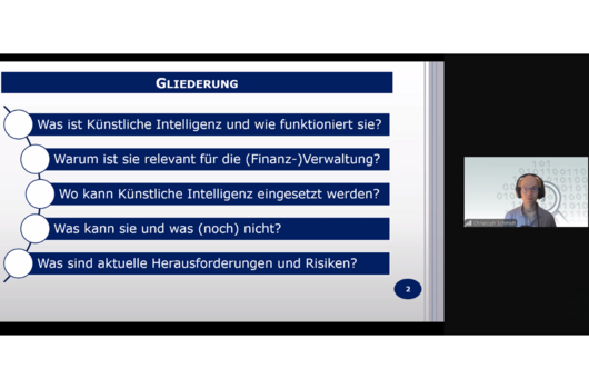 Prof. Dr. Christoph Schmidt referiert über KI-Einsatz in der Steuerverwaltung