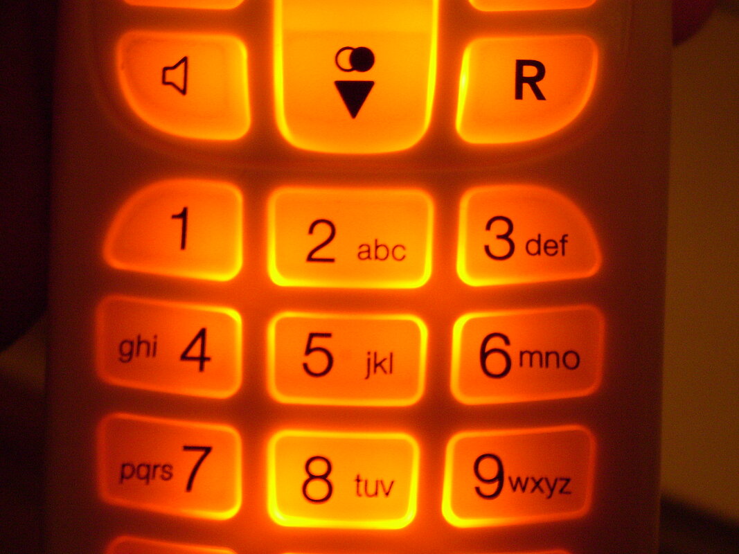 Erleuchtete Telefontastatur
