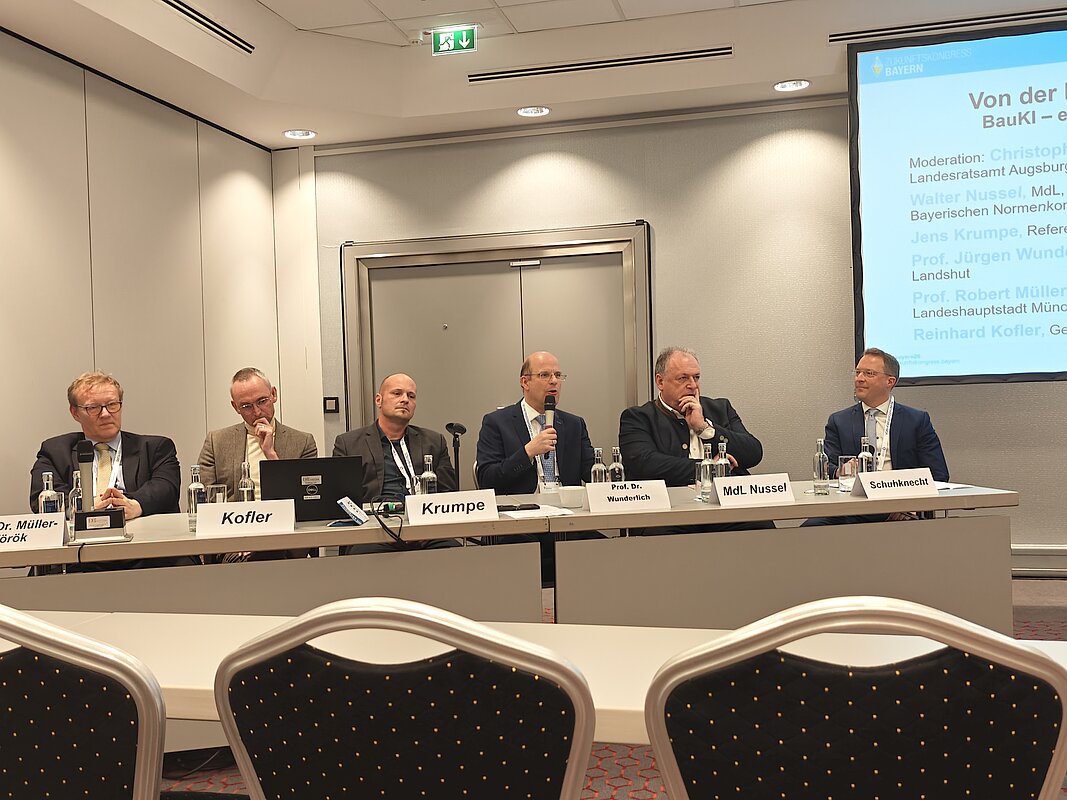 xpertenrunde zum Fachforum BauKI beim Zukunftskongress Bayern