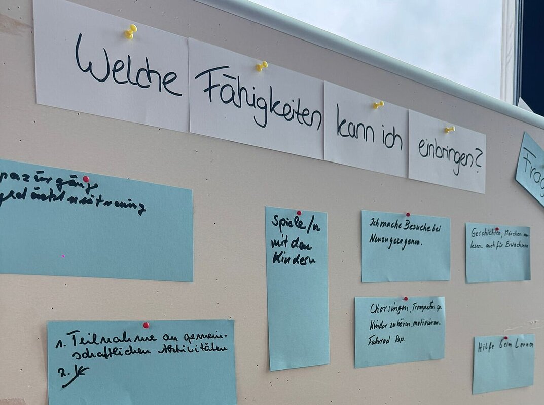 Bild einer Pinwand mit Ideen