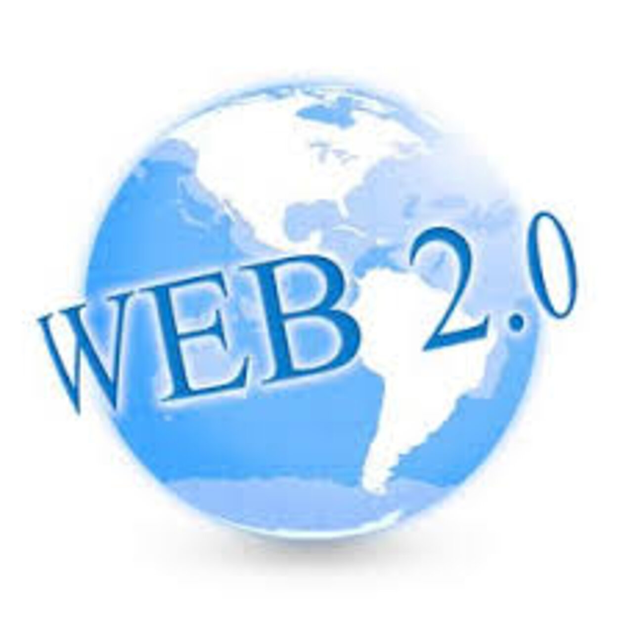 Weltkugel mit Schriftzug Web 2.0