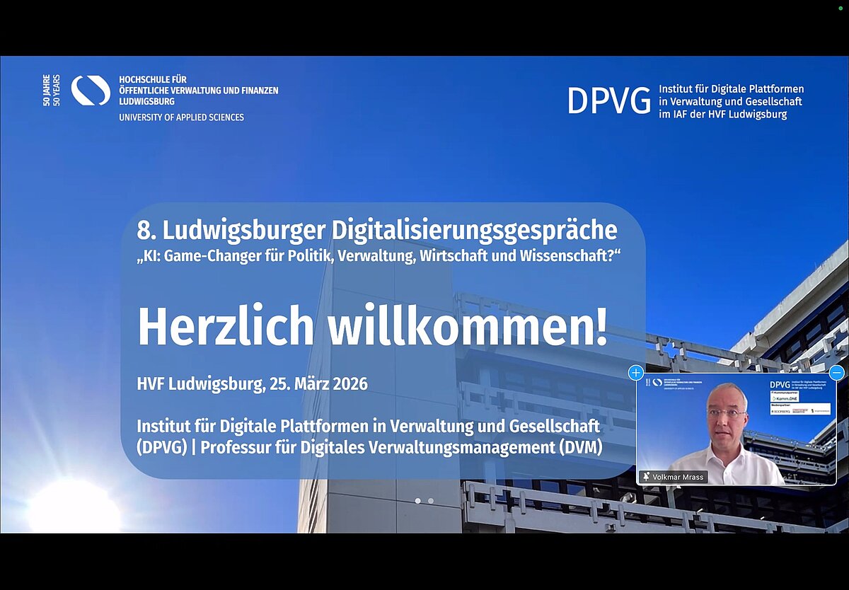 Startfolie der Bildschirmpräsentation von Prof. Mrass